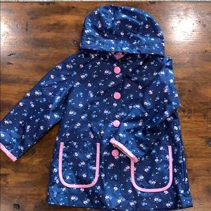 Carter’s Blue with Flower Print Rain Jacket